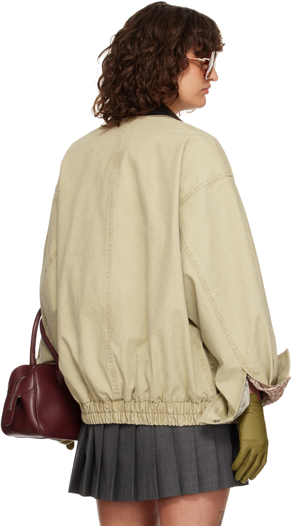 22843 Trendy Contrast Collar Jacket main image 1
