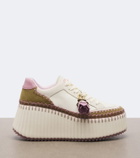 Chloé Nama leather platform sneakers