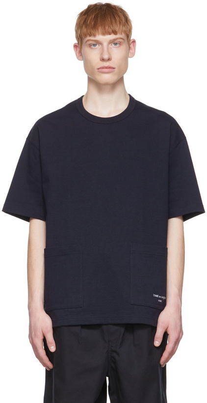 Photo: Comme des Garçons Homme Navy Cotton T-Shirt