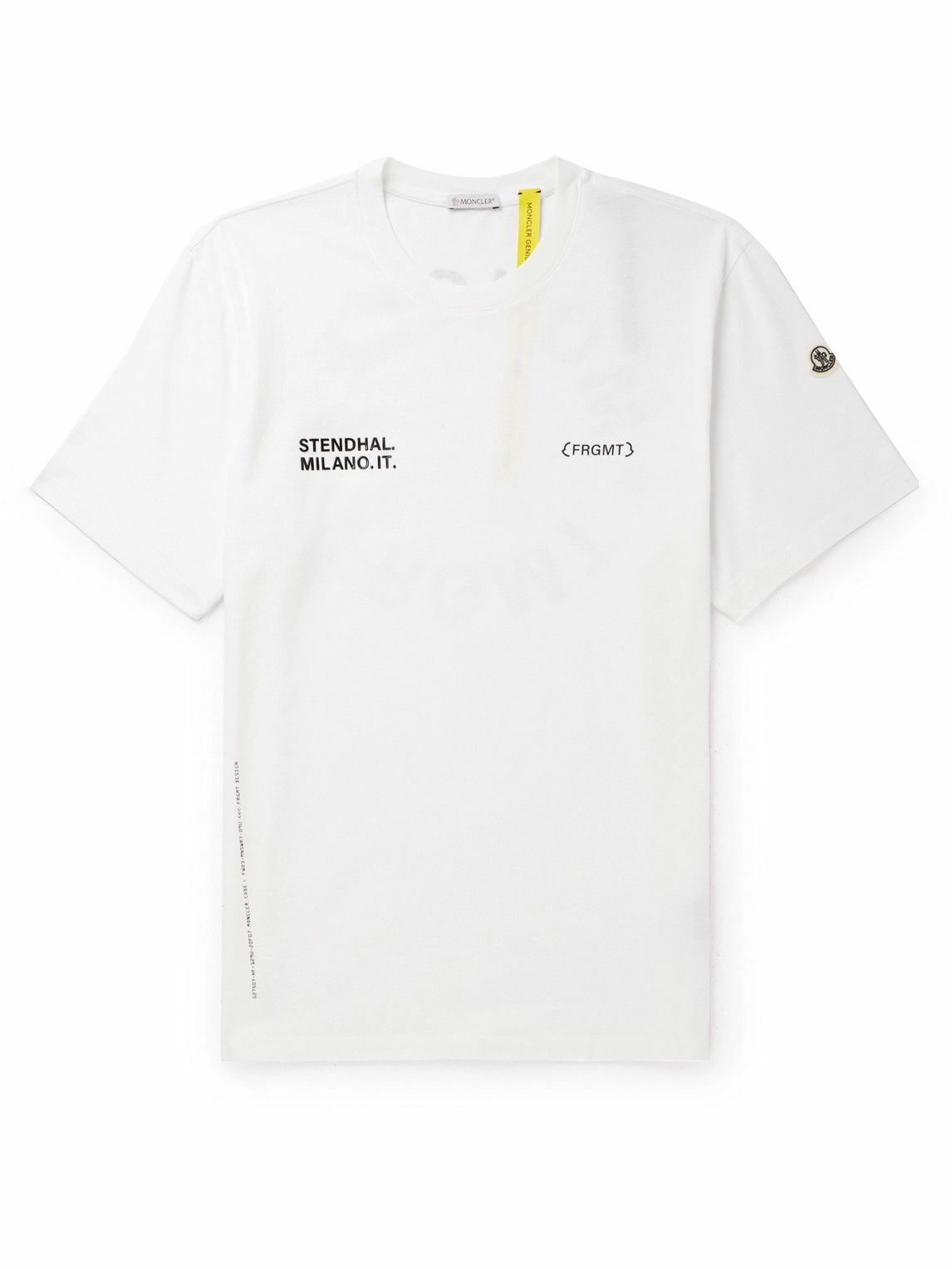 White Logo-print cotton-jersey T-shirt, Moncler