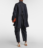Loewe - Leather-trimmed denim overshirt