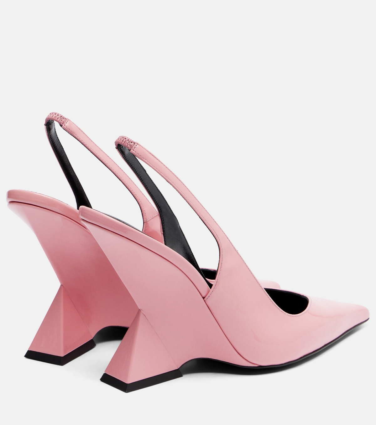 The Attico Cheope patent leather slingback wedges
