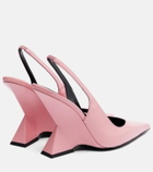 The Attico Cheope patent leather slingback wedges