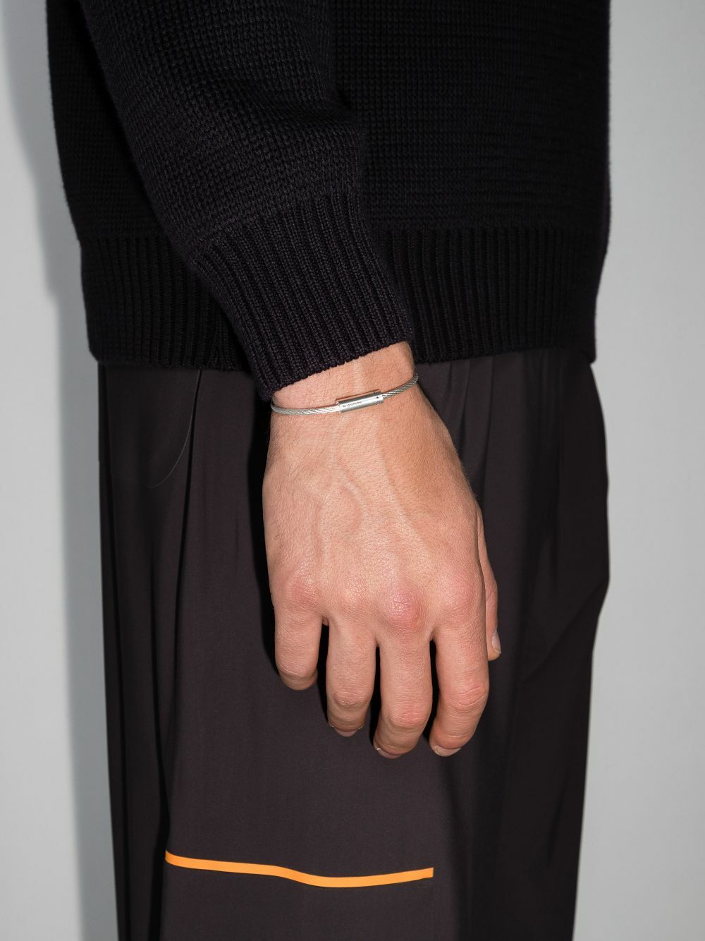 Le Gramme Sterling Silver Le 9g Brushed Cable Bracelet Le Gramme