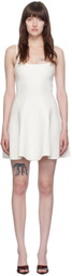 Fleur du Mal White Flared Minidress