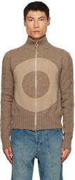 Edward Cuming Brown Zip Sweater