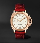 Panerai - Luminor Due Automatic 38mm Goldtech and Alligator Watch - Red