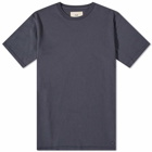 Folk Men's Contrast Sleeve T-Shirt in Blue Slate
