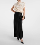 The Sei Draped silk satin top