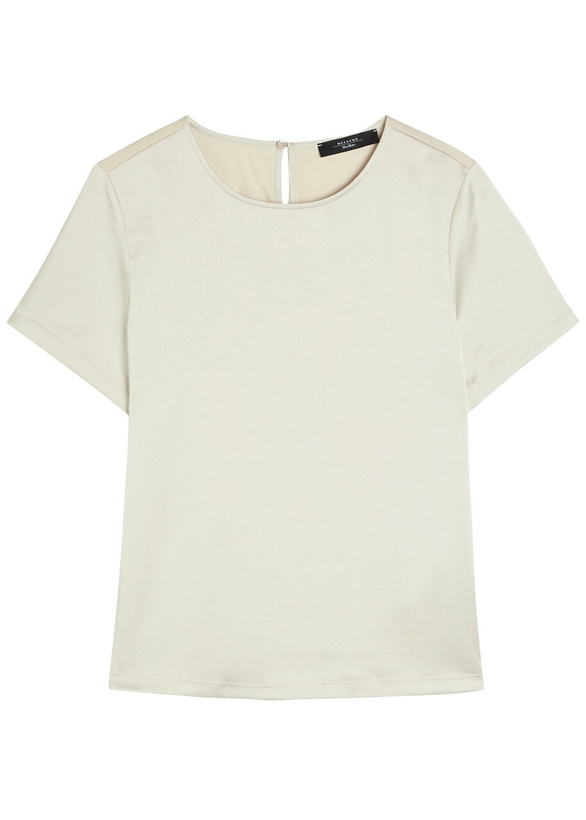 Photo: Weekend Max Mara Gilbert Satin T-shirt Ivory