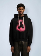 Palm Angels Spray Bear Loose Hooded Sweatshirt
