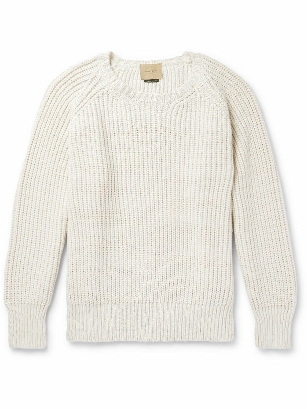Photo: Federico Curradi - Ribbed Cotton-Blend Sweater - Neutrals