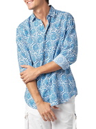 MC2 Saint Barth Man Muslin Cotton Sikelia Shirt With Paisley Print