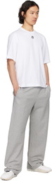 Marine Serre Gray Moon Logo Sweatpants