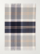 Johnstons of Elgin - Fringed Checked Cashmere Throw
