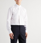 Favourbrook - Nehru-Collar Cotton-Poplin Shirt - White