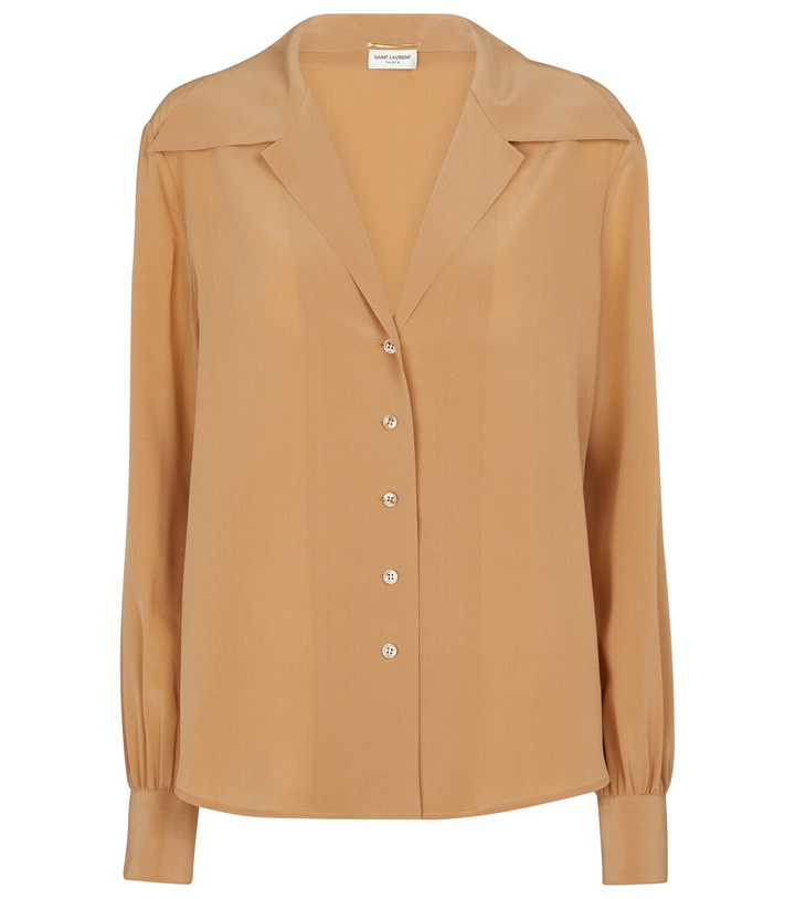 Photo: Saint Laurent Silk crêpe de chine shirt