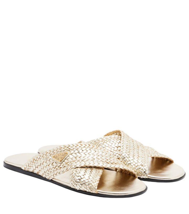 Photo: Prada Woven leather slides