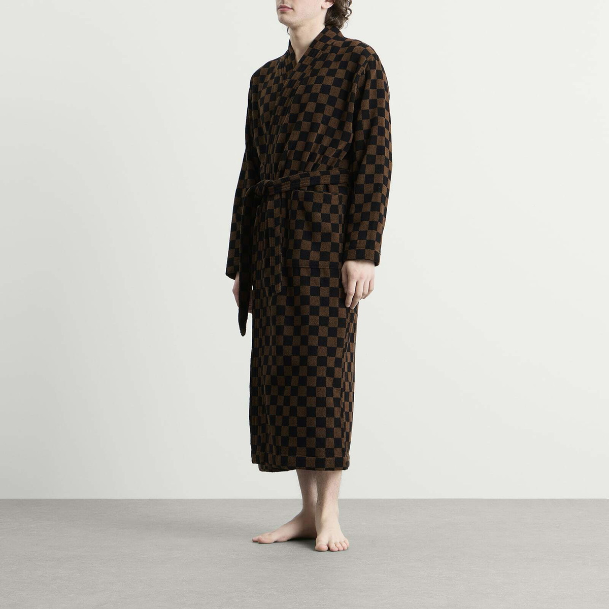 Baina Sulis Bath Robe in Tabac/Noir