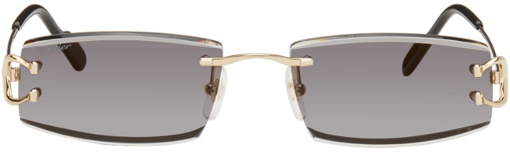 Photo: Cartier Gold Rectangular Sunglasses