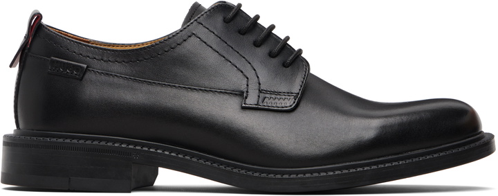 Photo: Hugo Black Logo Tab Leather Derbys