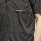 C.P. Company Men's Ripstop Zipped Shirt in Black