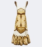 La DoubleJ Gingerbread cotton-blend midi dress