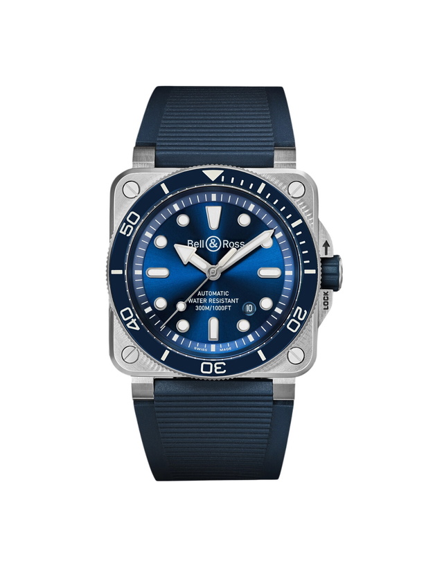 Photo: Bell & Ross - BR-03 Diver Automatic Stainless Steel Watch, Ref. BR03A-D-BLU-ST/SRB