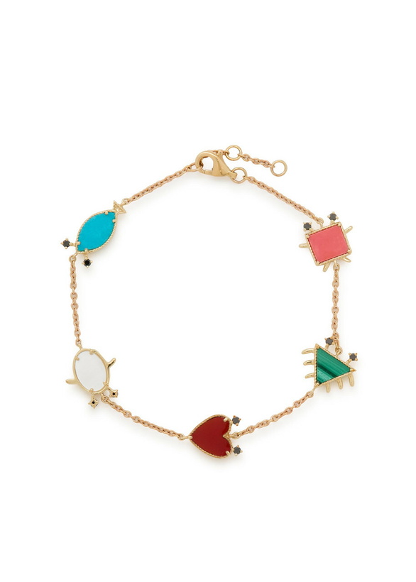 Photo: Yvonne Leon Bracelet Petits Personnages 9kt Gold Bracelet - One Size