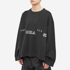 Maison Margiela Men's Oversized Cut & Sew Crew Sweat in Black