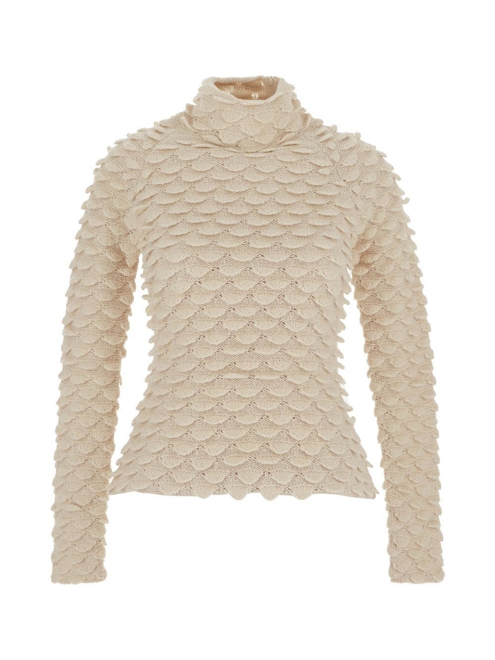Photo: Bottega Veneta Fish Scale Wool Sweater