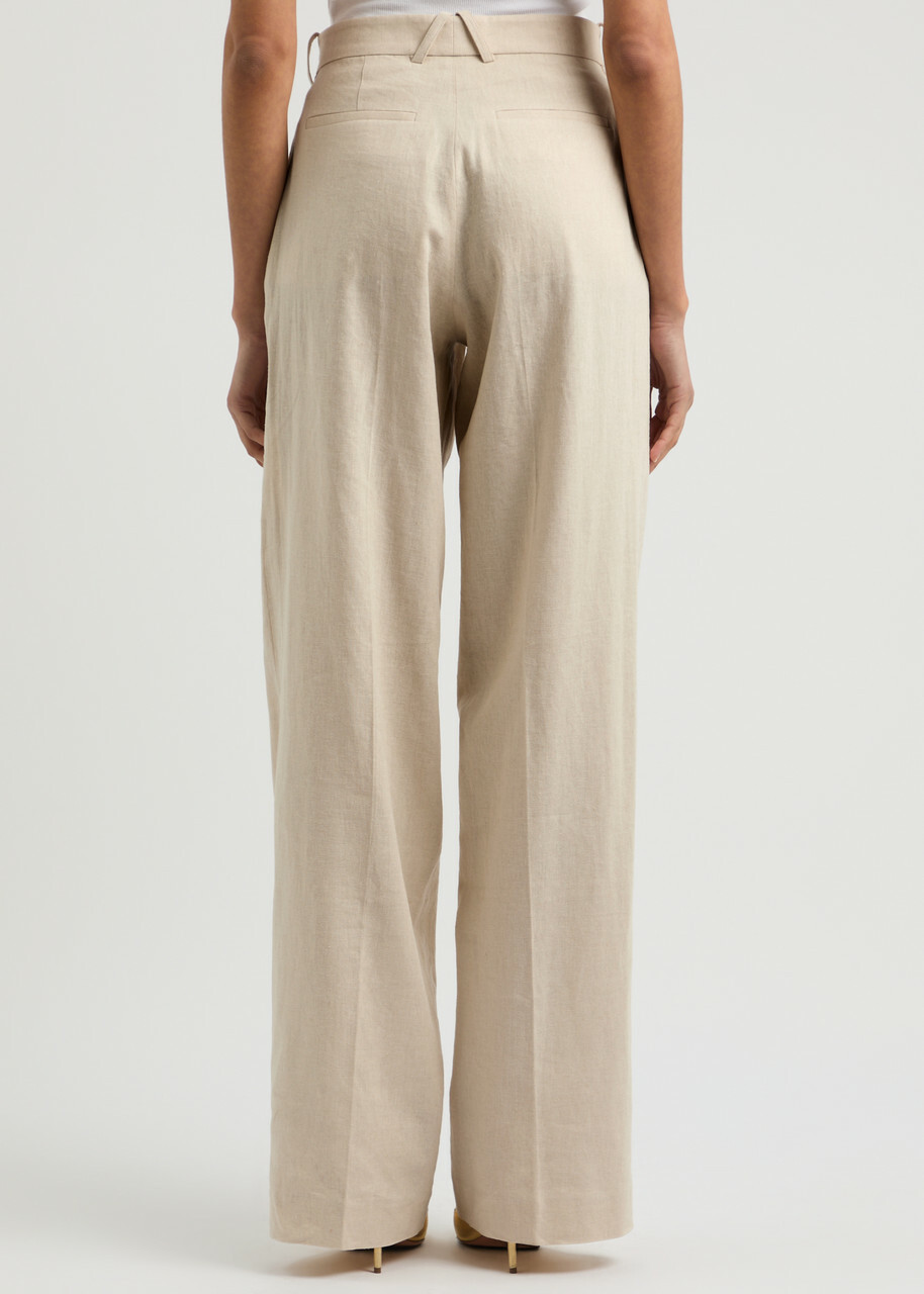 16 Arlington Alix Straight-leg Woven Trousers Cream
