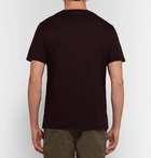 NN07 - Slim-Fit Printed Cotton and Wool-Blend Jersey T-Shirt - Men - Burgundy