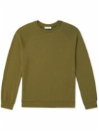 Ninety Percent - Loopback Organic Cotton-Jersey Sweatshirt - Green