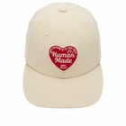 Human Made Men's Heart Patch Twill 6 Panel Cap in White 