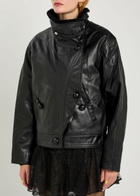 Isabel Marant Briyana Quilted Leather Jacket Black