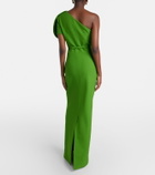 Safiyaa One-shoulder crêpe gown