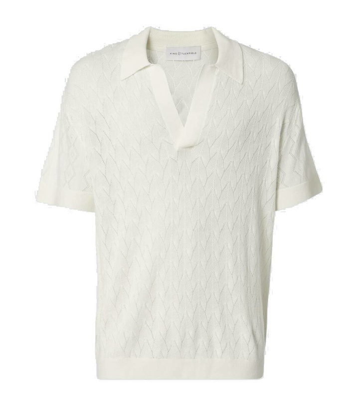 Photo: King & Tuckfield Open-knit wool polo sweater