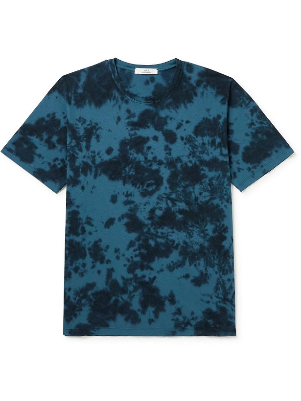 Photo: Mr P. - Tie-Dyed Cotton-Jersey T-Shirt - Blue