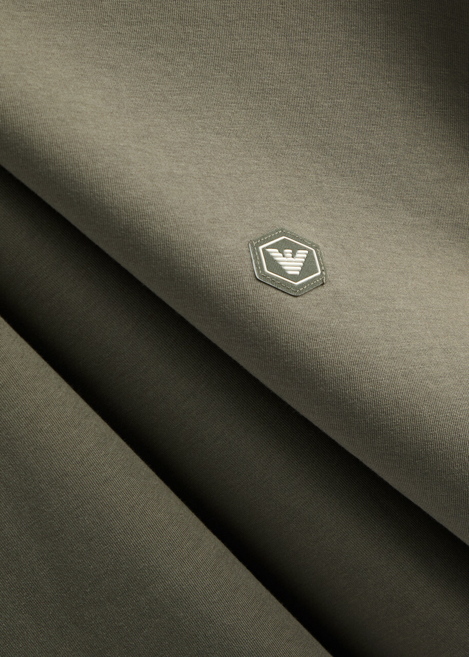 Emporio Armani Logo Stretch-cotton Sweatshirt Khaki
