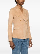 TAGLIATORE - Leather Double-breasted Jacket