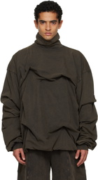 ALAINPAUL Brown Movement Turtleneck