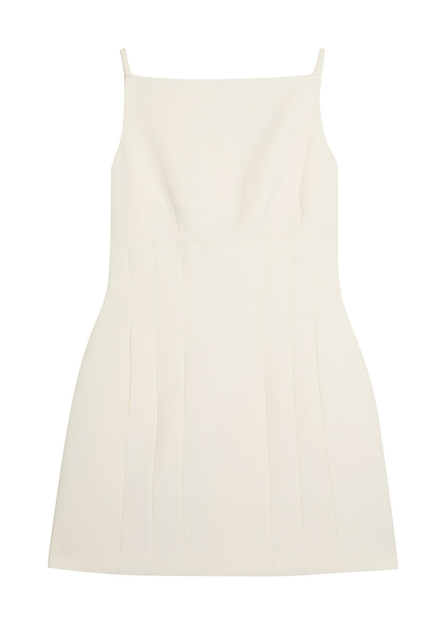 Roland Mouret Light Crepe Strap Mini Dress Cream