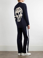 Alexander McQueen - Intarsia Wool and Cashmere-Blend Cardigan - Blue