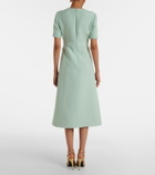Valentino Crepe Couture VGold midi dress