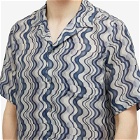 Dries Van Noten Men's Carltone Silk Vacation Shirt in Blue
