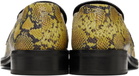 Martine Rose Yellow & Black Square Toe Loafers