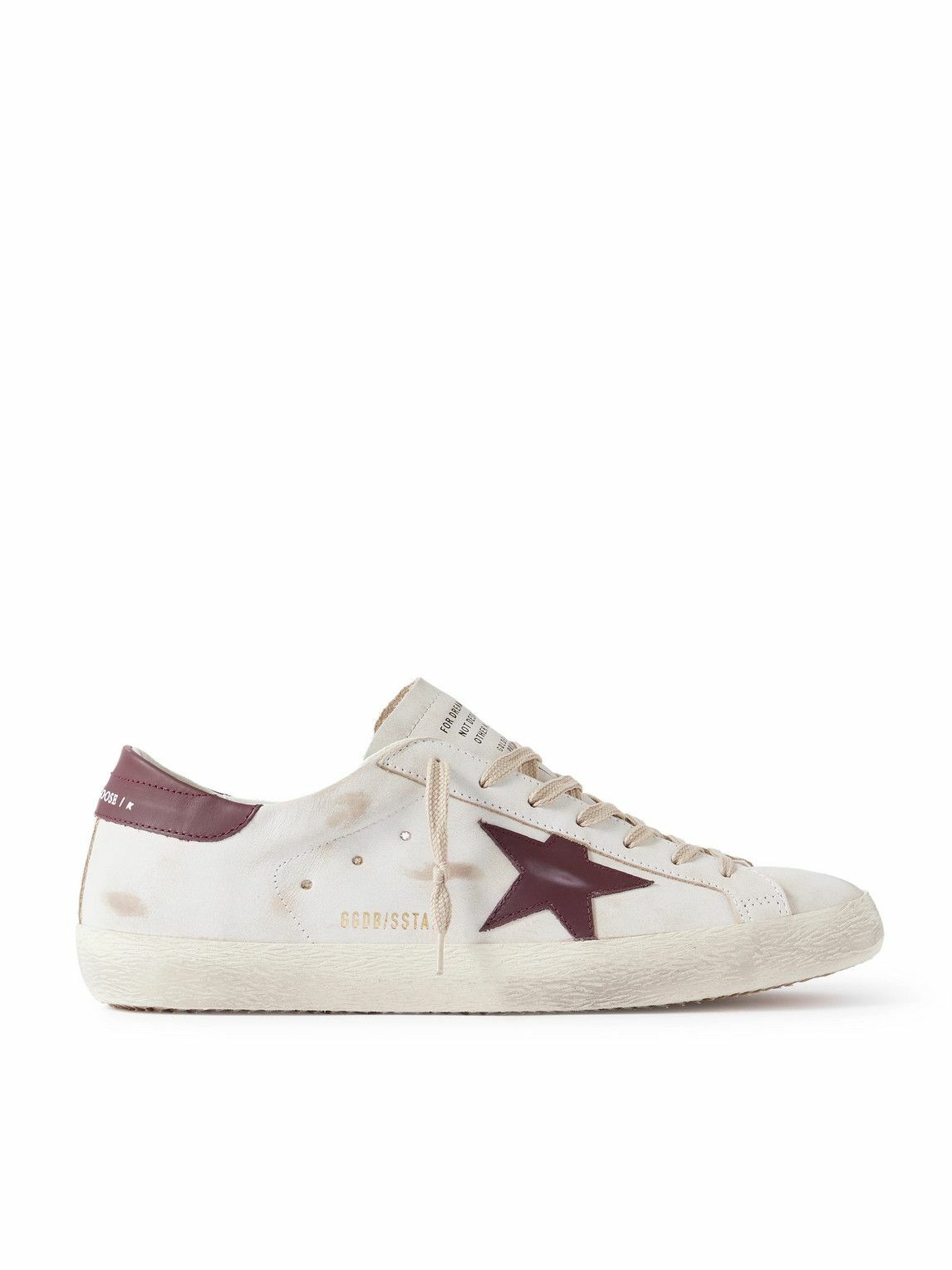Golden Goose - Super-Star Distressed Leather Sneakers - White