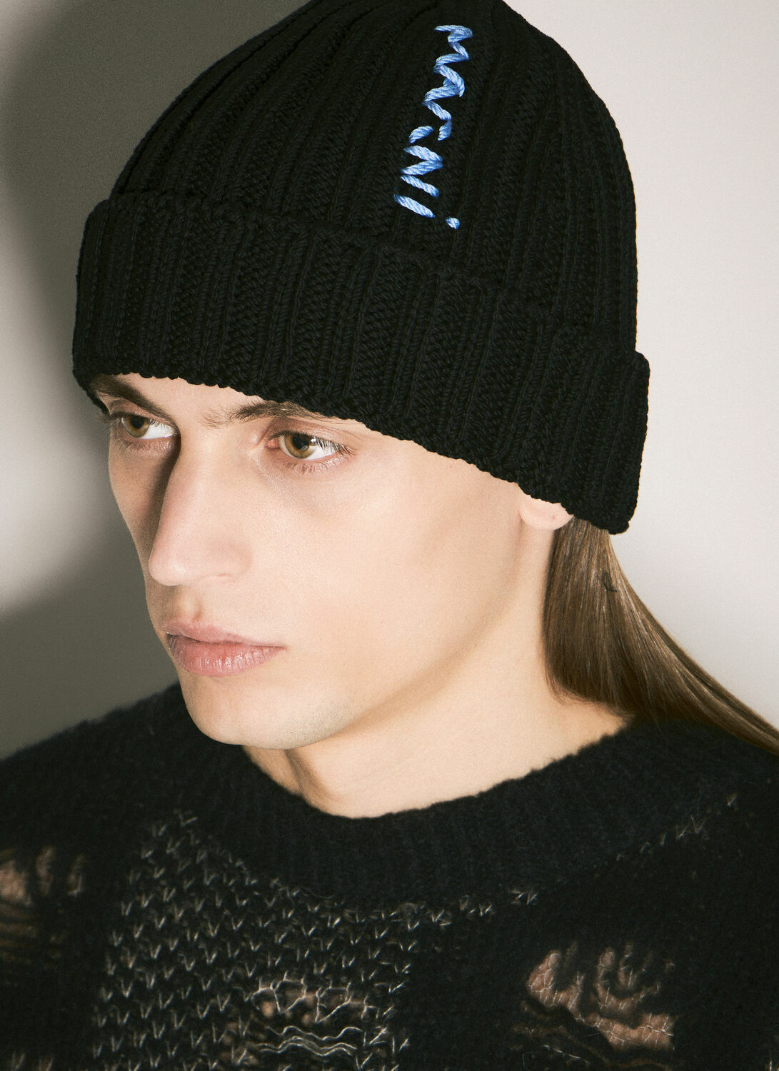 Marni Logo Intarsia Beanie Hat