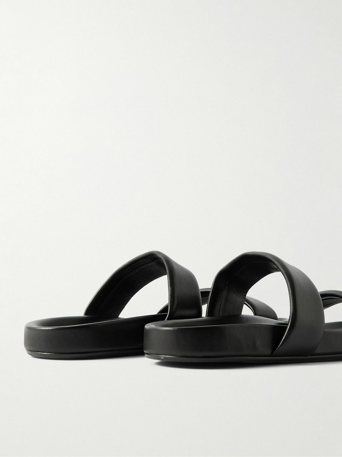 SAINT LAURENT - Nichols Leather Slides - Black